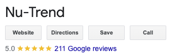 Nu-Trend reviews on Google