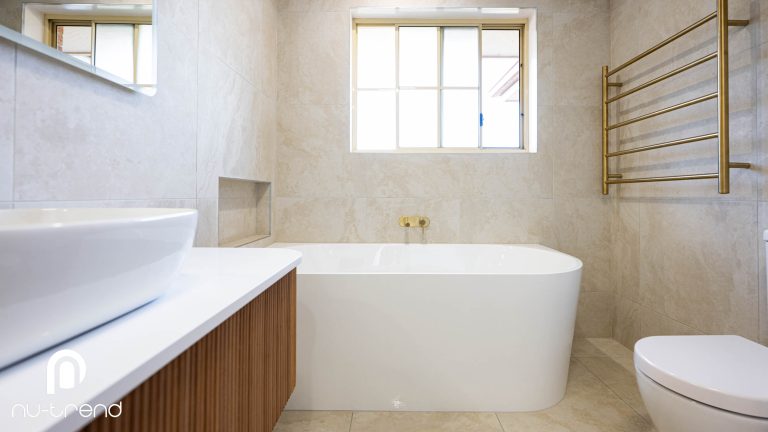 After photo of complete bathroom renovation in Prestons with bath and shower