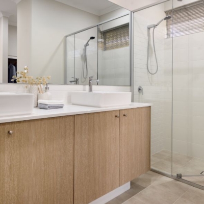 Floor standing vanity installed in Sydney