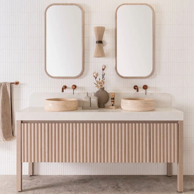 Raised floor standing vanity installed in Sydney