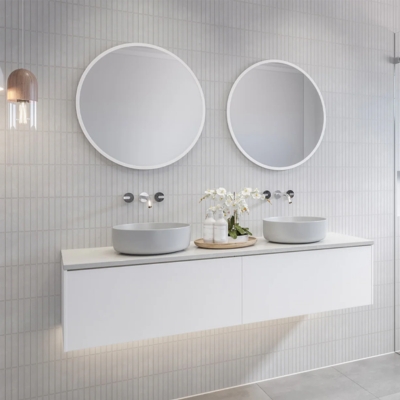 Wall mounted vanity installed in Sydney